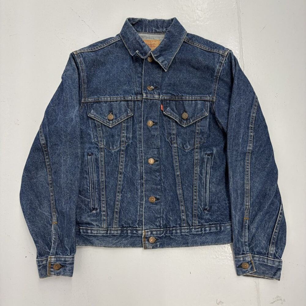 Vintage 70s Levi's Dark Wash Denim Trucker USA Jacket 70506
